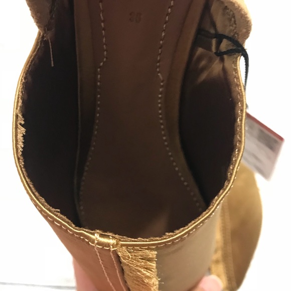 [Zara] Frayed Flat Satin Slippers NWT - Picture 7 of 8